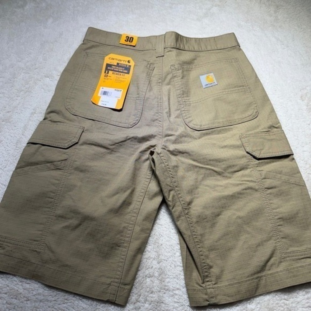 Carhartt Force Relaxed Fit Ripstop Cargo Work Shorts Khaki Mens 30 New BS3543M